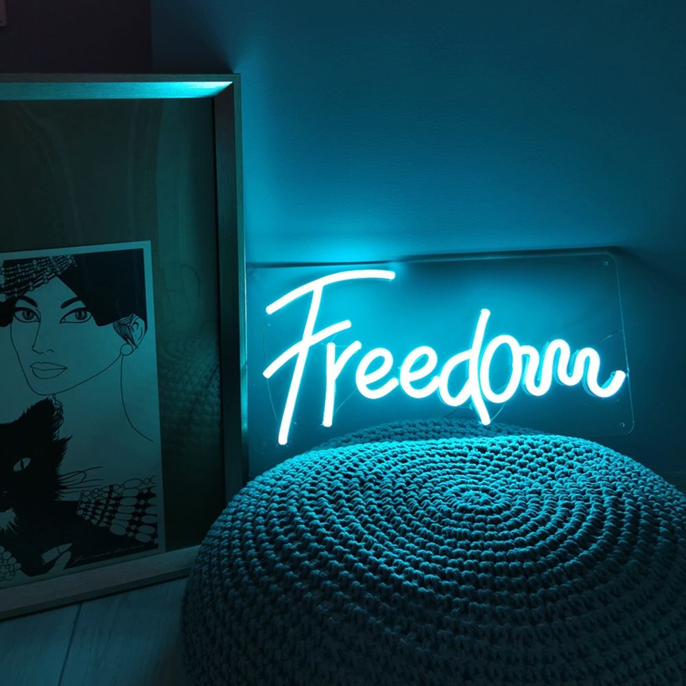 Freedom neon sign
