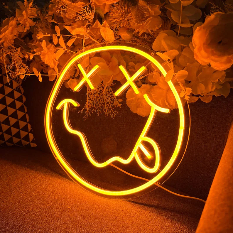 Smiley Face Neon Sign Light