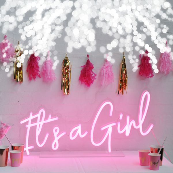 It's a Girl Pink Neon LED Sign