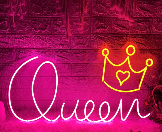 Queen with a Crown Neon Sign