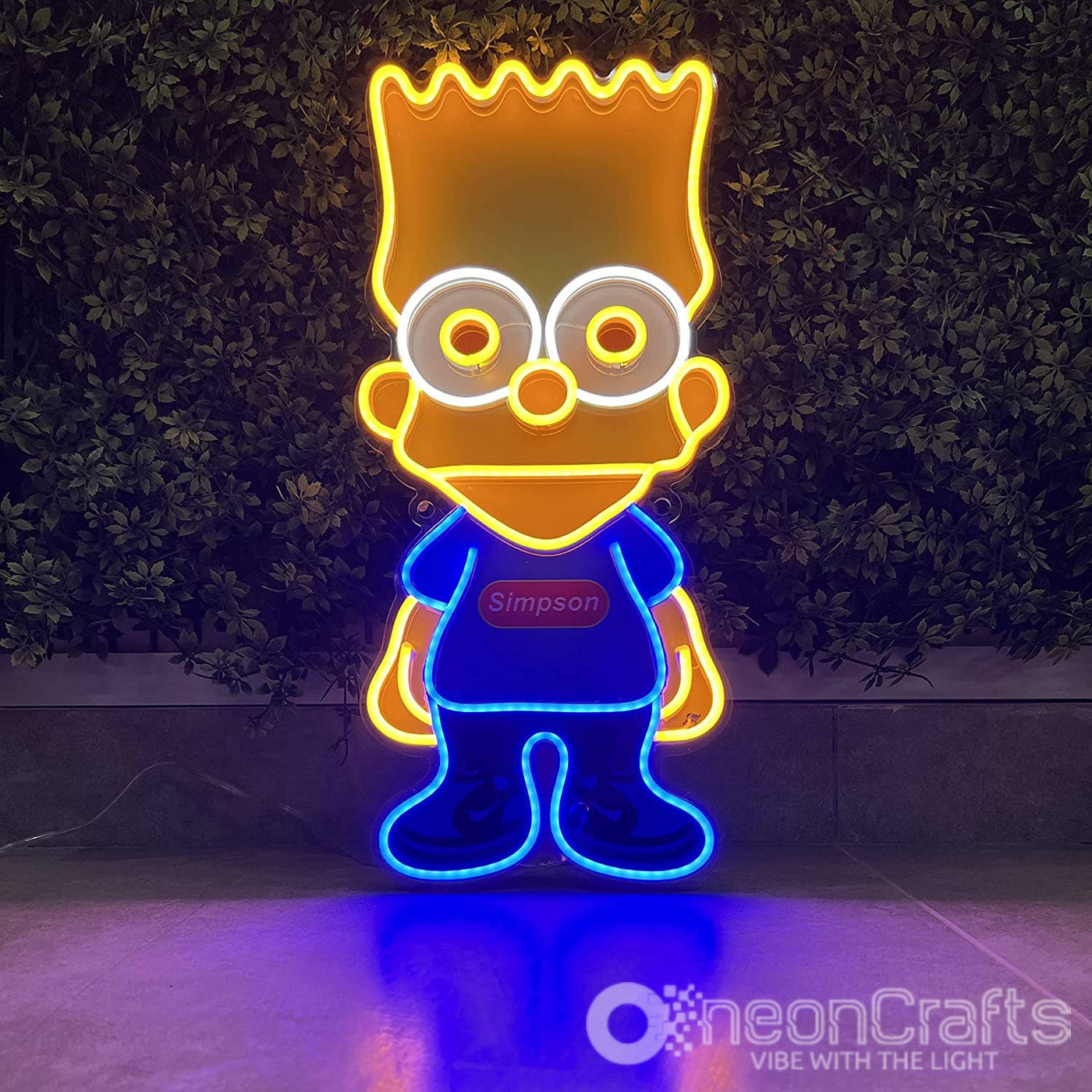 Bart Simpson UV Printed Neon Sign
